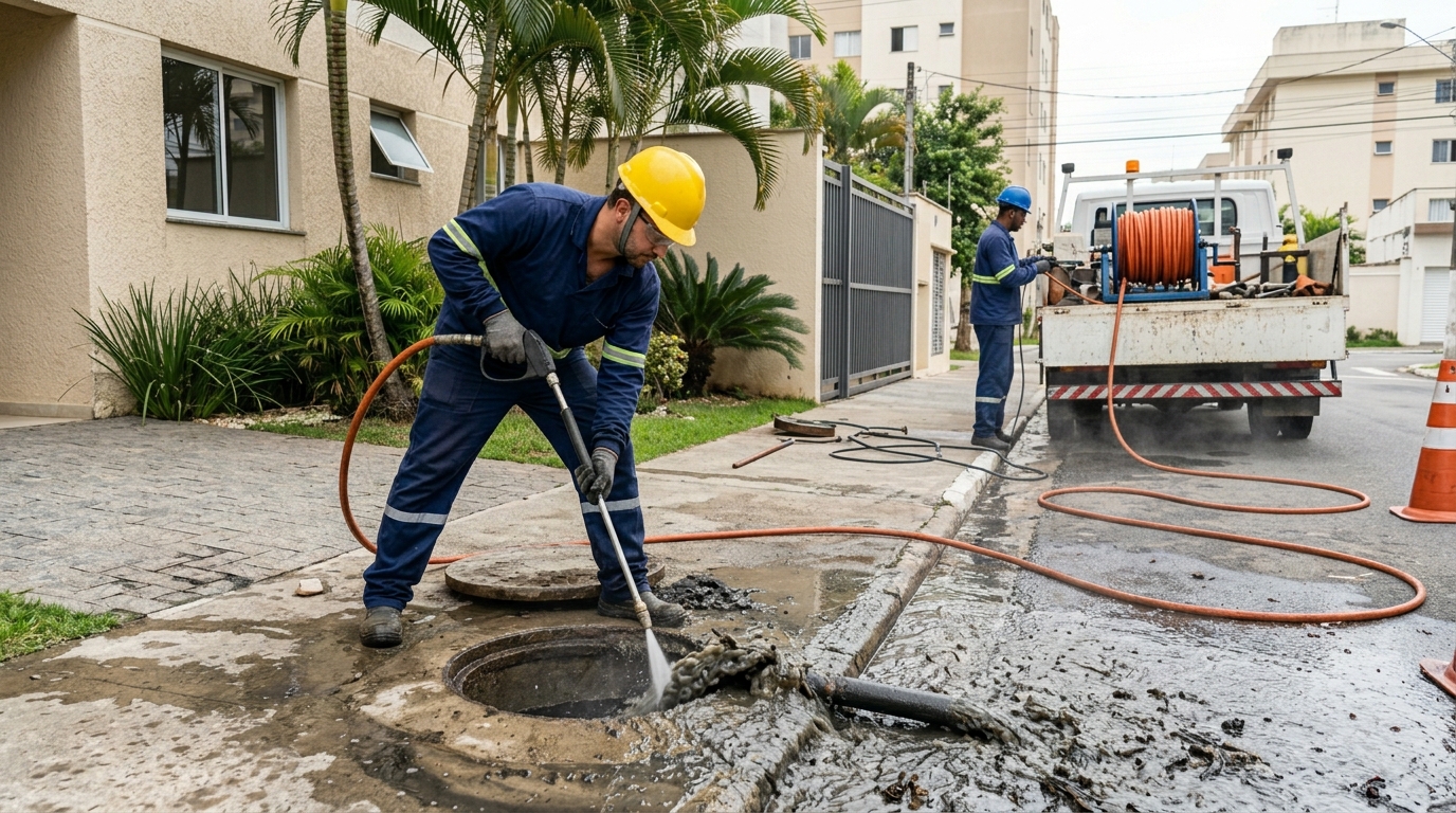 Hidrojateamento com jato de alta pressão em Londrina-PR