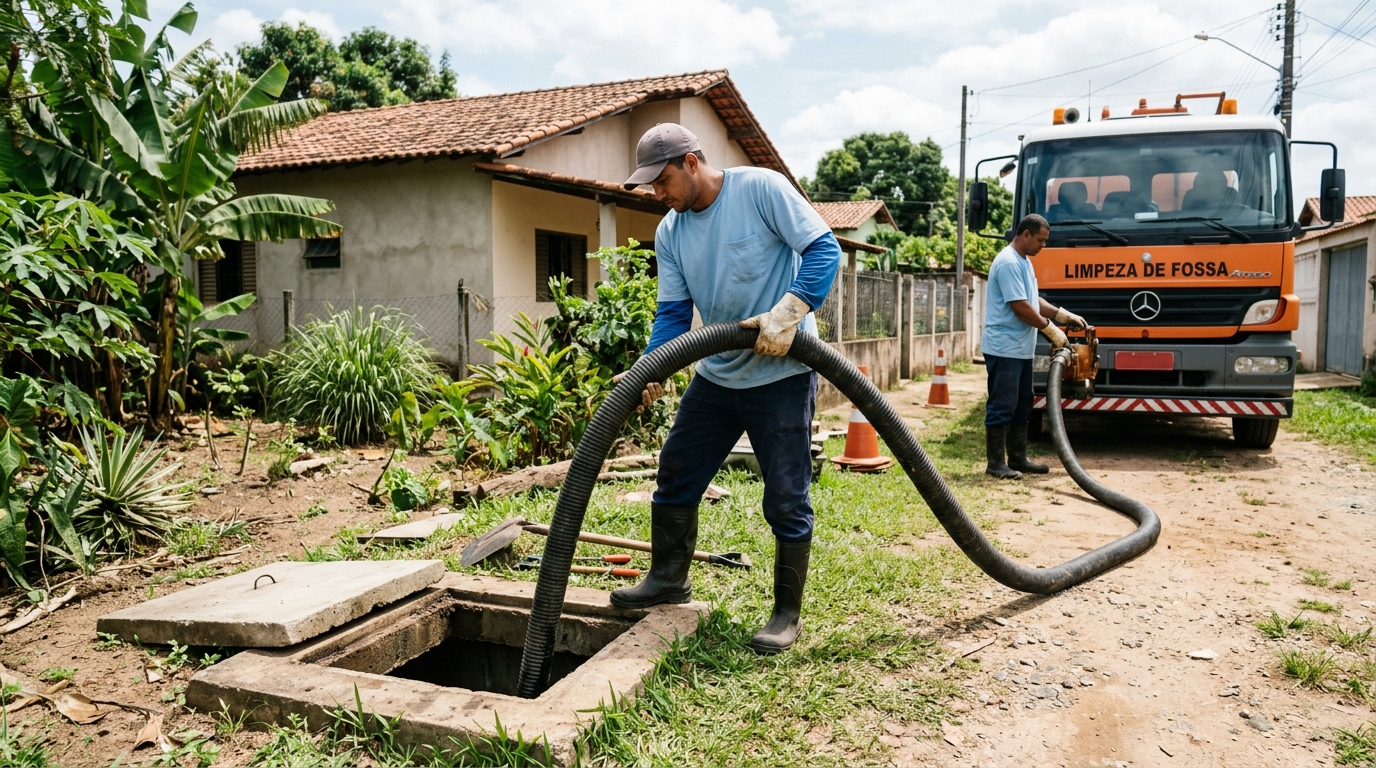 Higienização de fossa residencial em Londrina-PR